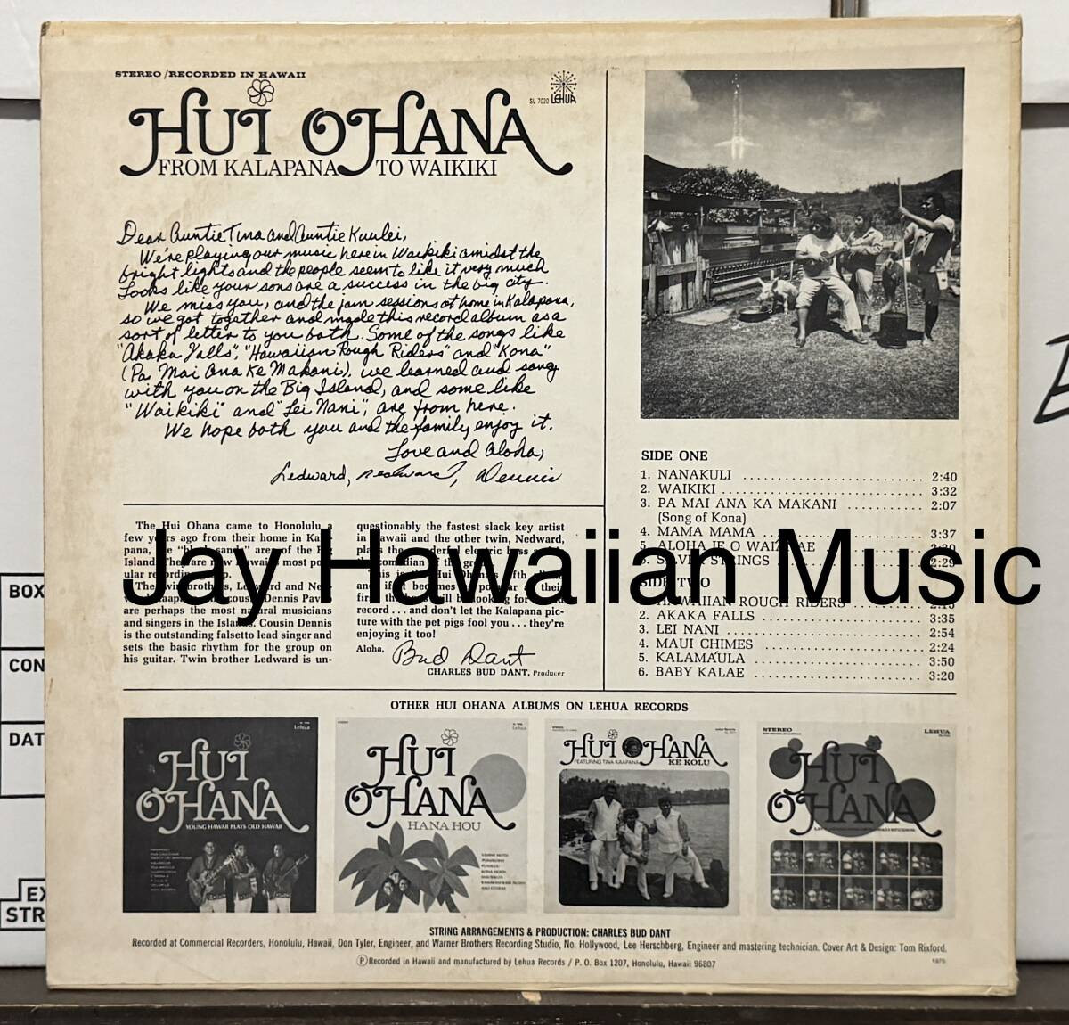Kiho Alu / Slack Key Guitar Hawaii Lp Hui Ohana/From Kiho Alu / Slack Key Guitar Hawaii Lp Hui Ohana/From