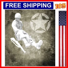 1/35 Scale Die-Cast Resin Figure Model Kit WWII US Wounded Soldier Unassemble...