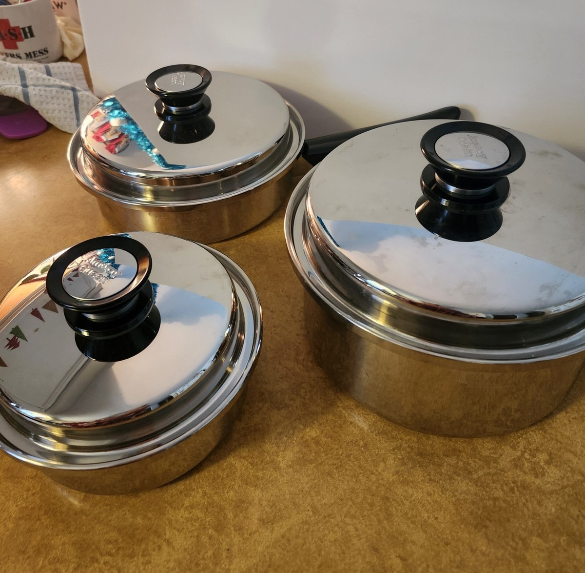 調理機器 Amway - amway Queen Amway Queen Cookware Set Of 6 pc Multi-Ply 18/8 Stainless