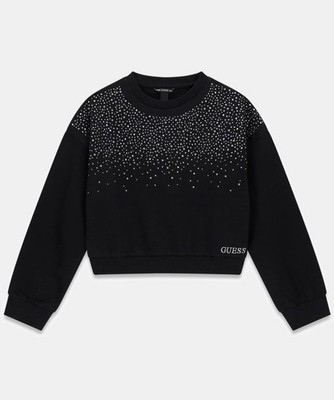 GUESS Kids Black Rhinestones Sweatshirt Sz 12