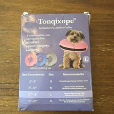 Inflatable Protective Dog Collar Size Large 12-18 Inch Neck In Blue New