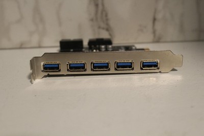 PCE7USB-R04 7-Port USB 3.0 PCIe x1 Expansion Card SATA Power