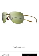 Maui Jim Hikina MJ 445-15M Matte OliveGreen PolarizedPlus2 Rimless Sunglasses