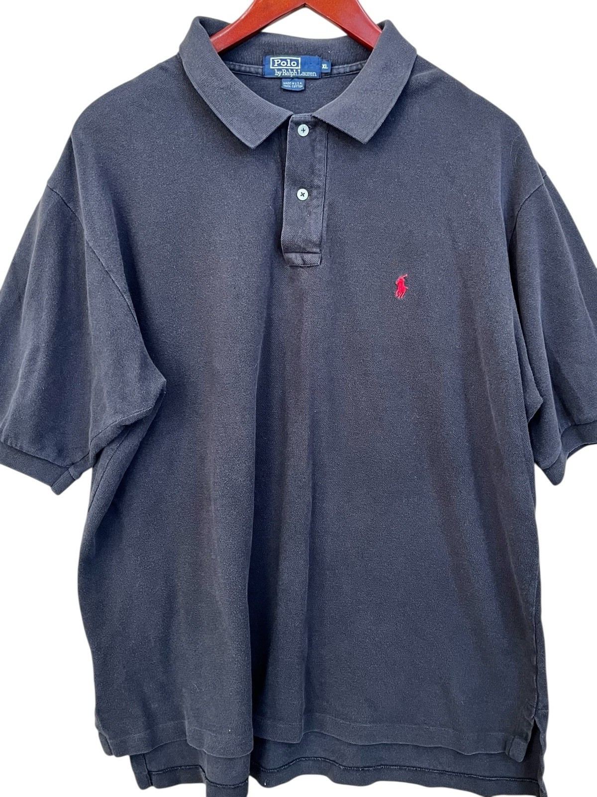 Polo Ralph Lauren camicia uomo XL nero pony golf tempo libero country club preppy