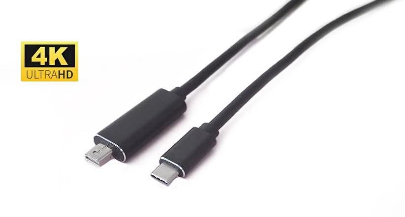 MicroConnect USB3.1CMDP1 USB-C to Mini DisplayPort Adapter Cable – 1m, Black