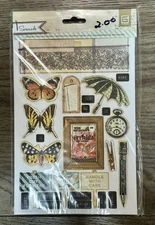 Basic Grey **SERENADE** Coordinating Designer Chip Stickers Shapes & Alphabet