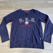 PSG Football Club Crewneck Navy Blue SWEATSHIRT 12A Sz Kids M / Women  s Small