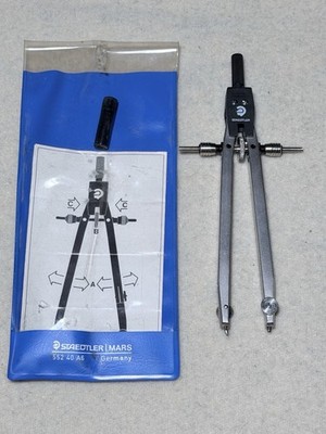 Staedtler Mars Technical Drawing Drafting Compass Germany 552 40 A6