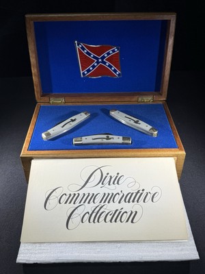 Boker 1979 Dixie Commemorative Three Knife Music Box Set RARE! WOW!