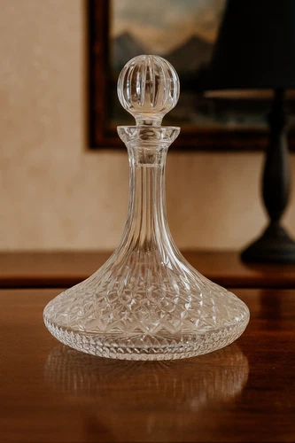 Vintage Waterford Lismore Crystal Ship's Decanter: Hand - Cut Irish Lead Crystal