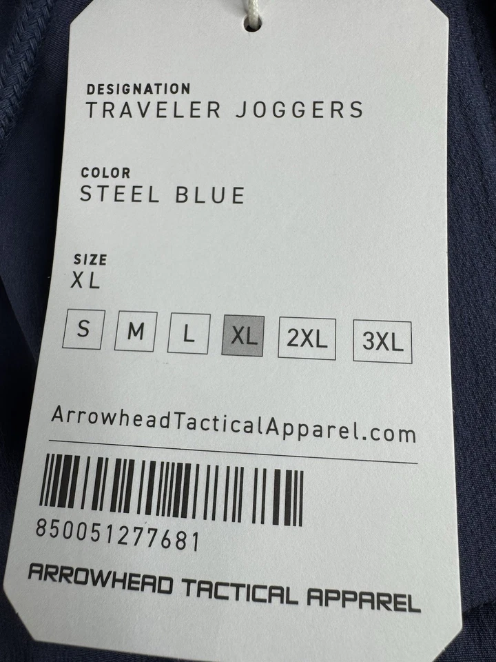 Arrowhead Tactical Traveler Joggers Pants Mens Sz XL Steel Blue Stretch New NWT - Image 4 of 4