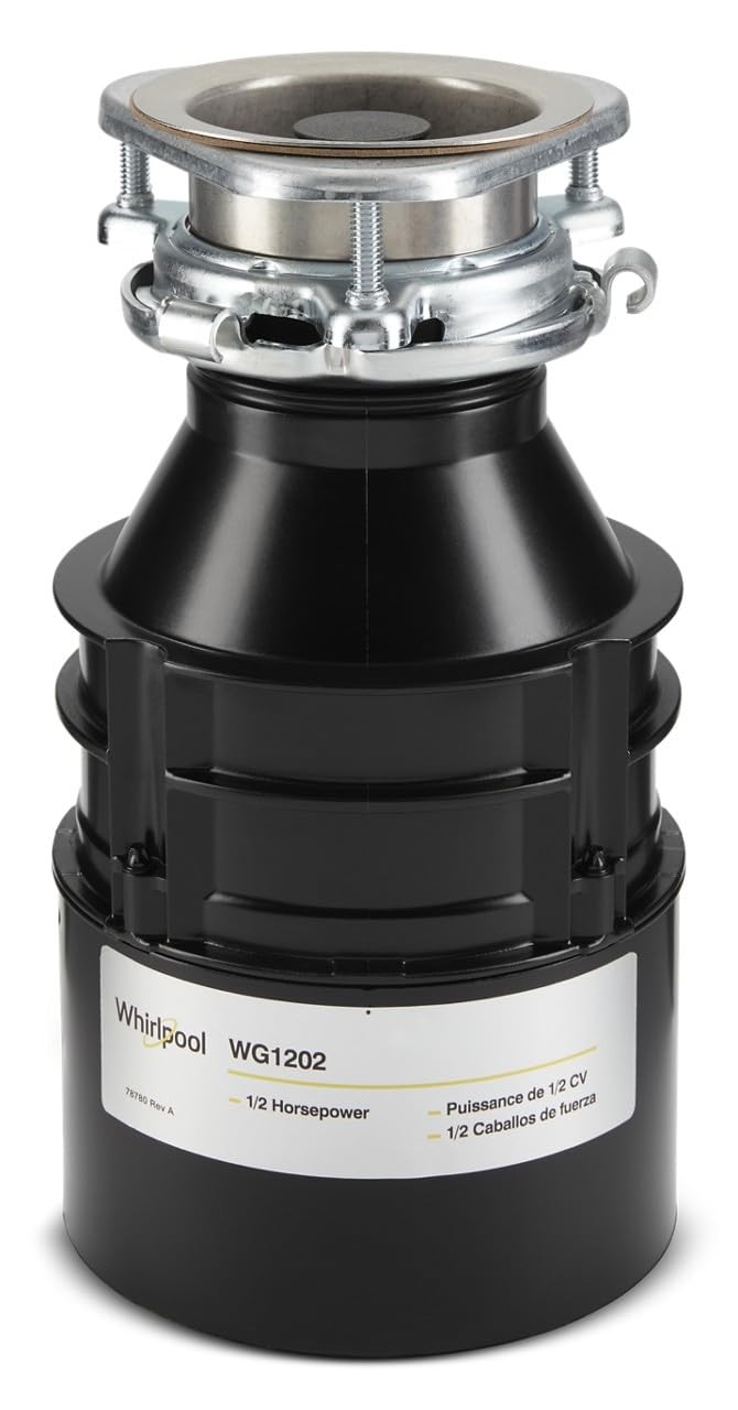 Whirlpool 84211601 1/2 HP in-Sink Food Disposer, Black Genuine OEM