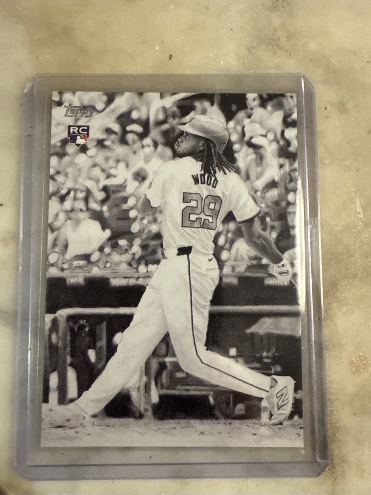 2025 Topps Update James Wood Keegan Hall Art Insert Rookie Card KHAC-40 SSP Nats