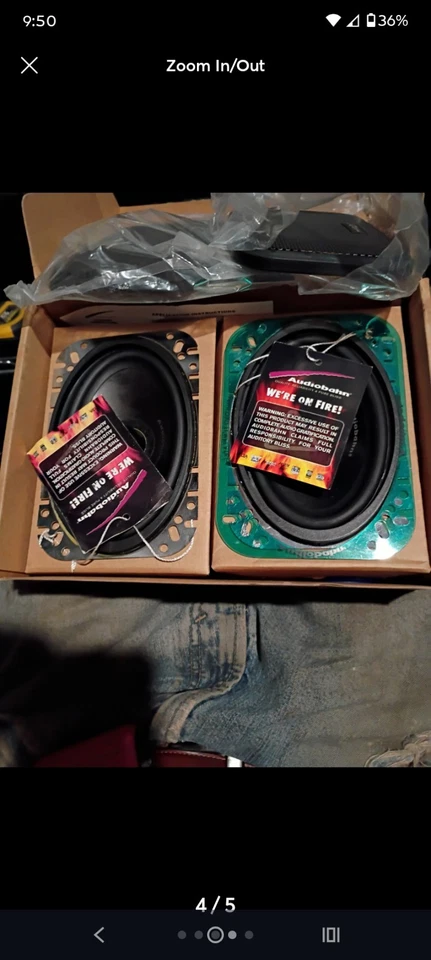 Altavoces Audiobahn 4"x6" 2 vías rango completo AS46Q-80WATTS, llama cromada Foto 4 de 4