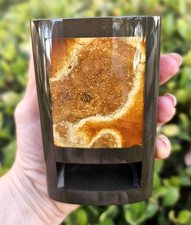 Pencil Stand Made of Simbircite from Russia, 1.35 in x 2.75 in x 4.40 in