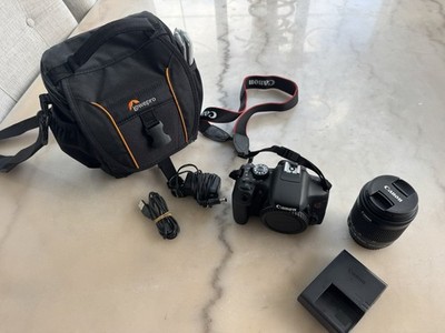 Canon EOS Rebel T6i Digital SLR Camera Black w/ 18-55mm Lens, Bag