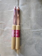 Susan Bates Bamboo Crochet Hook-Size L11/8mm Handle Aluminum Lot of 2 NEW
