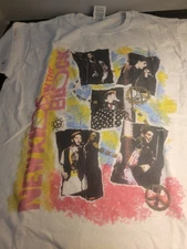 Vintage New Kids on The Block NKOTB Single Stitch Double Sided 80s 1989 Tour VTG