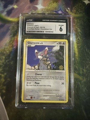 Pokemon Countdown Calendar 2008 English Snowflake Stamped Glameow 83/130 CGC 6
