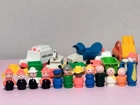 Vintage Fisher Price Toys Lot Of 12 Figures & 12 Small Accessories Pre-Owned