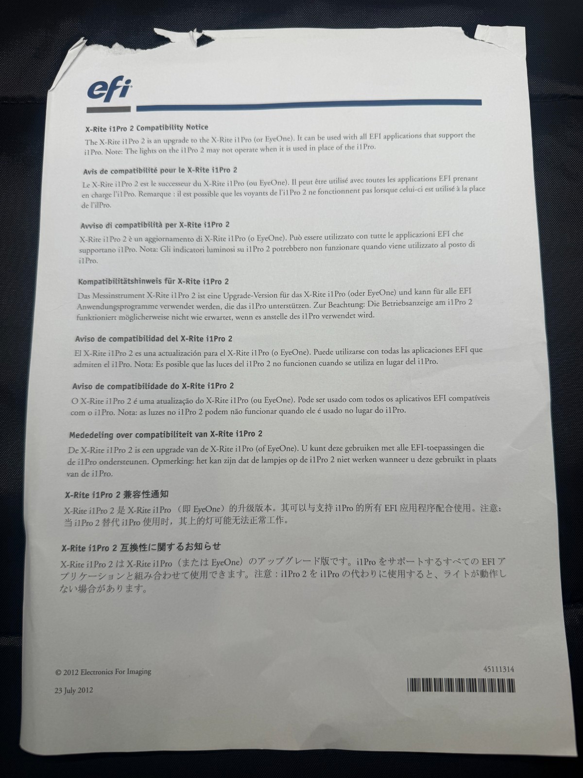 X-Rite i1Pro Rev E Spectrophotometer – Complete Carrying Case