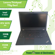 Lenovo ThinkPad T15g Gen 1 | i9-10885H | RTX 2070 GPU | 32GB RAM | 512GB NVMe