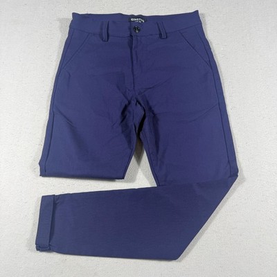 Gingtto Mens Chino Pants Navy Blue Slim Fit Stretch Trousers 30W 28L
