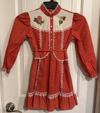 1980 Vintage Strawberry Shortcake Dress Size 7 Kids 80s