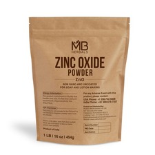 Zinc Oxide Powder 1 lb / 16 oz 454 Gram  Uncoated  Non-Nano  For DIY Sun...