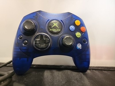Microsoft Xbox OG Controller S Type Blue OEM Original W Break A Way Cable