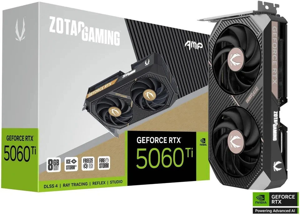 ZOTAC Twin Edge OC GeForce RTX 5060 Ti 8GB 128-Bit GDDR7 PCIe 5.0 x8 DLSS GPU - Image 2 of 4