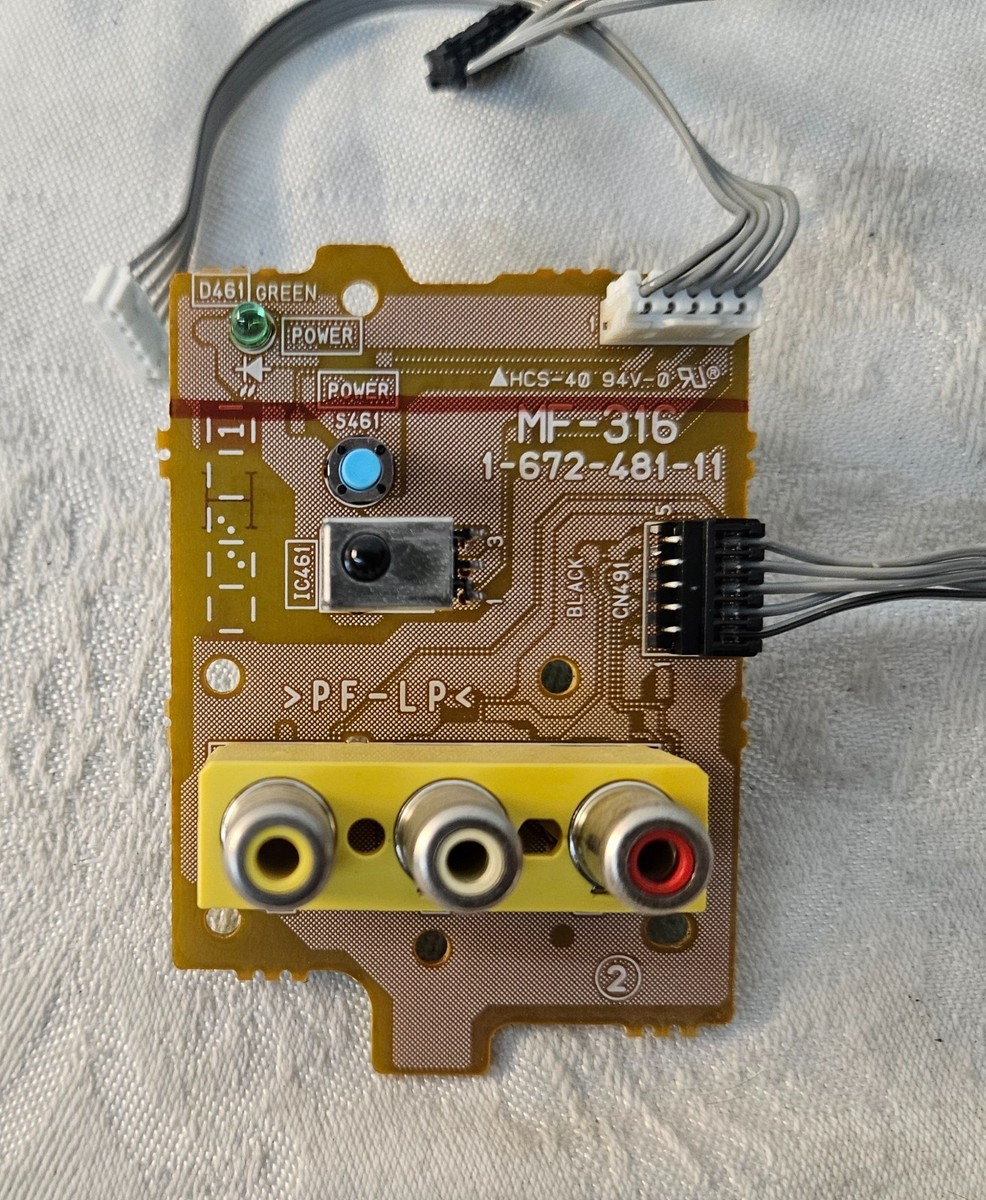 Sony SLV-685HF VCR RCA Output PCB MF-316 1-672-481-11 | eBay