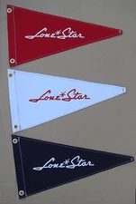 LONE STAR Boat Flag Pennant Vintage Style Nautical USA Double Sided Reproduction