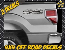 4x4 Off Road Truck Bed Decal Set Matte Black For Ford F-150 Super Duty Ranger