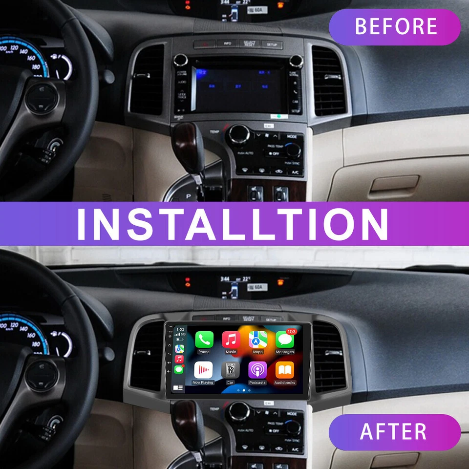 Android 15.0 Car Stereo Radio GPS Navi Carplay For Toyota Venza 2008-2016 2+64GB - Imagem 4 de 4