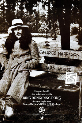GEORGE HARRISON *2x3 FRIDGE MAGNET* GIVE ME LOVE GIVE ME PEACE ON EARTH MUSIC 