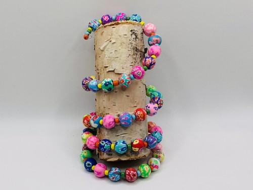 Polymer Clay wrap bracelet - Picture 4 of 9