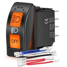 Nilight UTV Headlight Rocker Switch On Off 8 PIN Toggle Switches