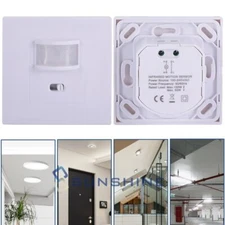 Auto On/Off Sensor Switch Motion PIR Infrared Occupancy Vacancy Wall Light Lamp