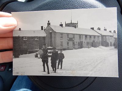OSMOTHERLEY WINTER SNOW alte Postkarte authentischer Artikel keine Kopie / Reproduktion