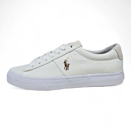 Polo Ralph Lauren scarpe da ginnastica in tela bianche (Sayer-NE) - Foto 2 di 10