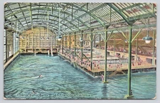 Postcard Interior Sutro Baths San Francisco California CA 1910