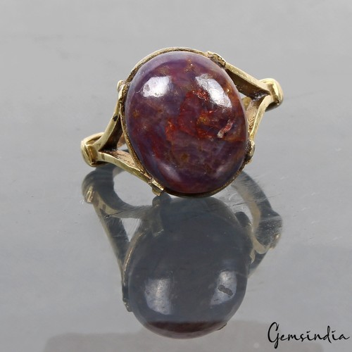 Anillo Ashtadhatu Mezcla Metal 8,20 gramos Estrella Rubí Gema Astrológico Ajustable Unisex - Imagen 7 de 7