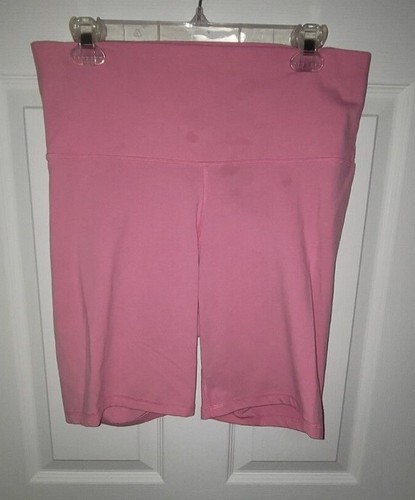 OLD NAVY ACTIVE BALANCE LEGGING GO DRY PINK WIDE WAIST BAND BIKER SHORTS XXL