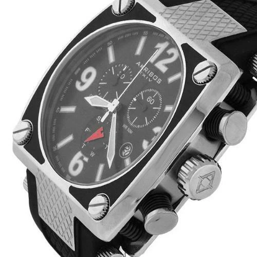 Reloj cronógrafo de cuarzo suizo día/fecha AKRIBOS XXIV AK421BK Conqueror para hombre Foto 4 de 4