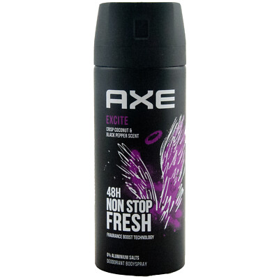 Axe Deo Spray EXCITE 1 x 150ml for man 48H Frische 0% Aluminium Salze Bodyspray