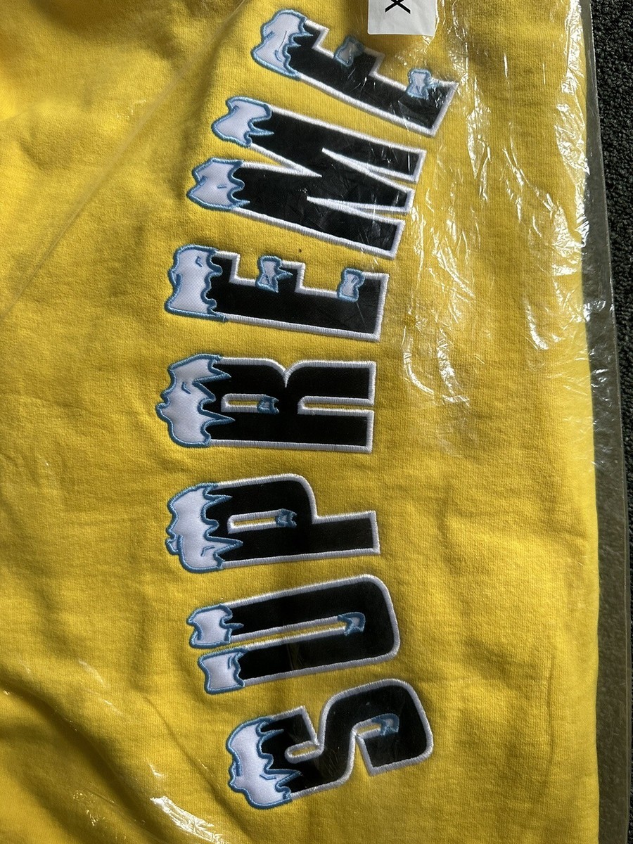 Supreme Icy Arc Hooded Sweatshirt. Yellow. Extra Large. New
