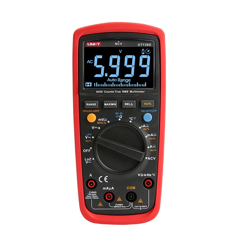 UNI-T UT139S True RMS Digital Multimeter AC DC Voltmeter ACV LoZ LPF Tester EBTN - Image 2 of 4