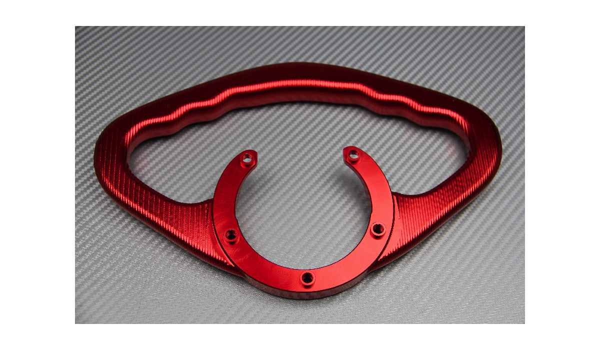 Poignée de réservoir Yamaha FJR 1300 rouge en alu pour passager moto 2001-2002