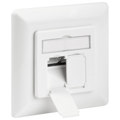 CAT 6a Unterputzdose 2xRJ45 500MHz 10Gbit Geschirmt werkzeugfreie LSA-Montage
